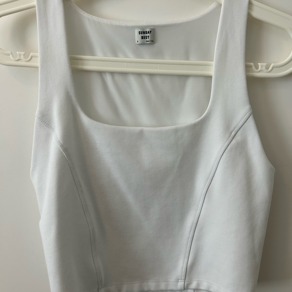 Sunday Best White Jagger Tank Top